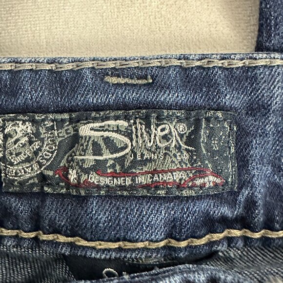 Silver Jeans Co Suki Mid Slim Boot Cut W33 L33 Super Stretch Denim Blue Jeans - Picture 4 of 10